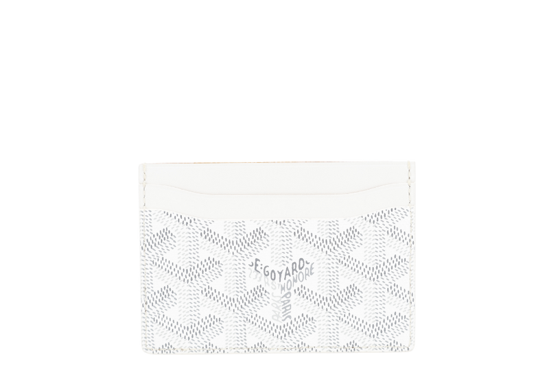 GOYARD SAINT-SULPICE WHITE CARD HOLDER WITH BOX