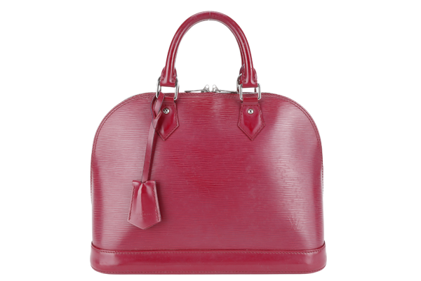 LOUIS VUITTON ALMA PM FUSCHIA EPI LEATHER SILVER HARDWARE WITH LOCK & KEYS NO DUST COVER