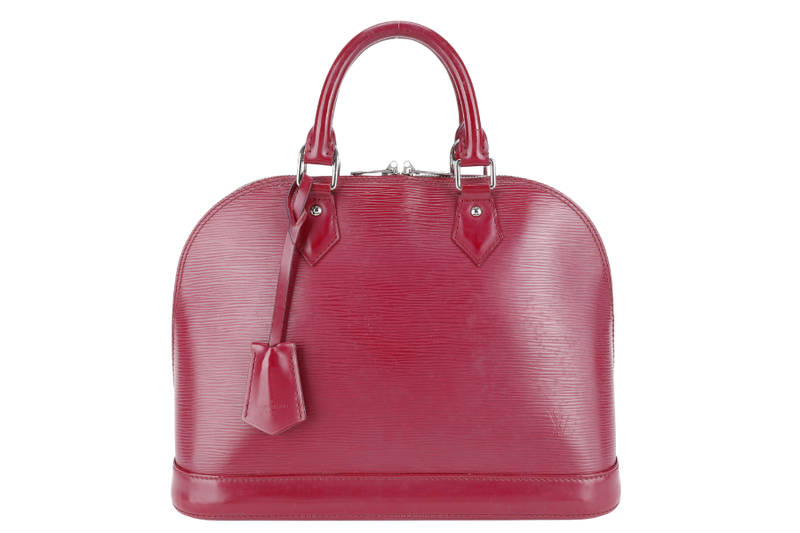 LOUIS VUITTON ALMA PM FUSCHIA EPI LEATHER SILVER HARDWARE WITH LOCK & KEYS NO DUST COVER