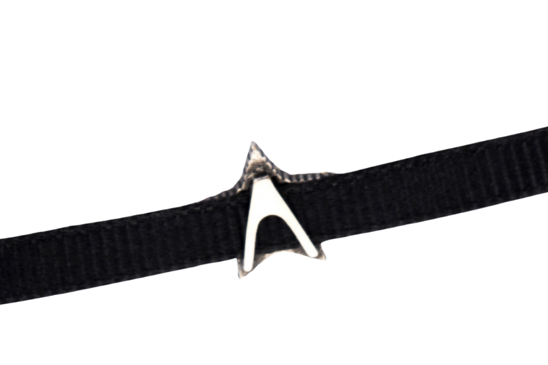 Christian Dior Black Ribbon Star Strass Choker Necklace with Dust Cover & Box