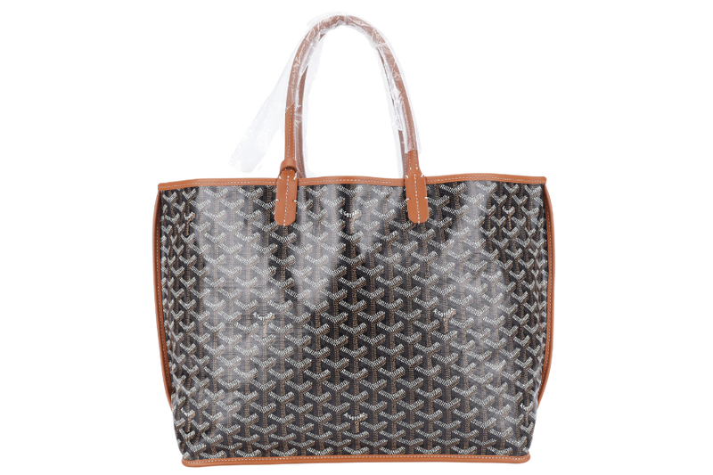 GOYARD ANJOU PM BAG BLACK AND TAN COLOR WITH DUST COVER