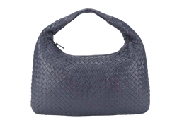 BOTTEGA VENETTA INTRECCIATO HOBO BAG GREY WITH PINK CALF LEATHER SILVER HARDWARE SILVER HARDWARE NO DUST COVER