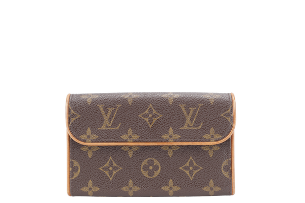 LOUIS VUITTON POCHETTE FLORENTINE BELT BAG MONOGRAM CANVAS GOLD HARDWARE WITH STRAPS NO DUST COVER