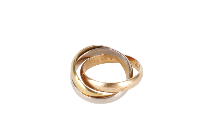 CARTIER TRINITY RING SIZE 48 WITH BOX
