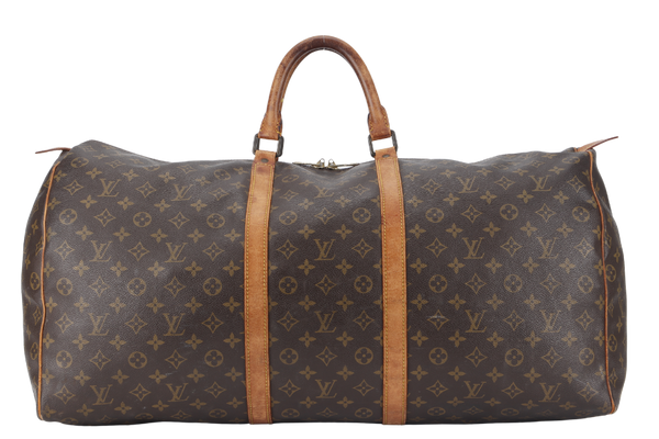 LOUIS VUITTON KEEPAL 60 MONOGRAM CANVAS GOLD HARDWARE NO DUST COVER