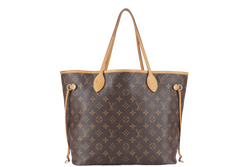 LOUIS VUITTON NEVERFULL MM (M46987) MONOGRAM CANVAS GOLD HARDWARE WITH POUCH