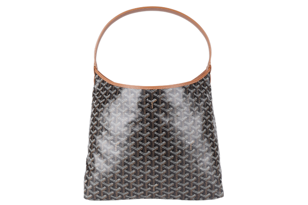 GOYARD BOHEME HOBO BLACK & TAN GOYARDINE WITH POUCH AND DUST COVER