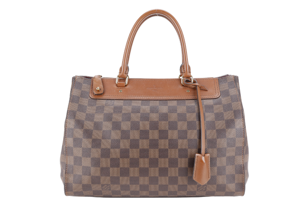 LOUIS VUITTON GREENWICH DAMIER EBENE CANVAS GOLD HARDWARE WITH STRAPS, LOCK&KEYS AND DUST COVER