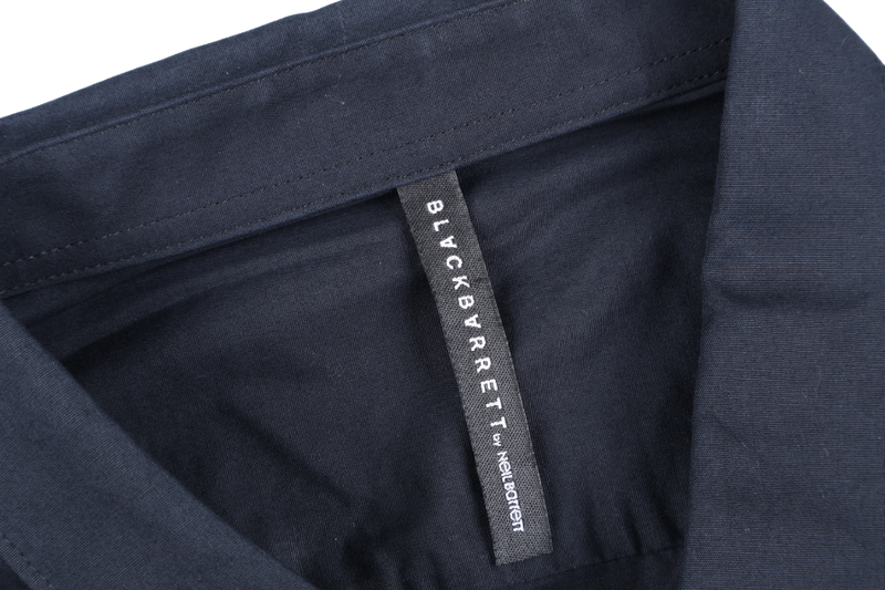 BLACKBARRETT BY NEIL BARRETT SKINNY FIT NAVY BLUE SHIRT SIZE XL