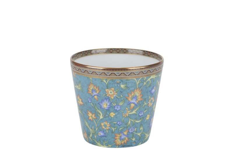 HERMES CHEVAL D' ORIENT PORCELAIN GREEN CUP WITH BOX