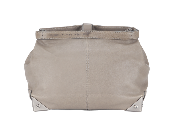 ALEXANDER WANG GREY CALF LEATHER CLUTCH BAG NO DUST COVER