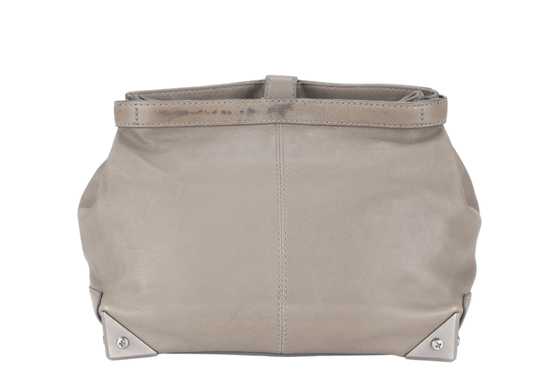 ALEXANDER WANG GREY CALF LEATHER CLUTCH BAG NO DUST COVER