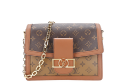 LOUIS VUITTON M44391 DAUPHINE MM MONOGRAM REVERSE GOLD HARDWARE WITH DUST COVER