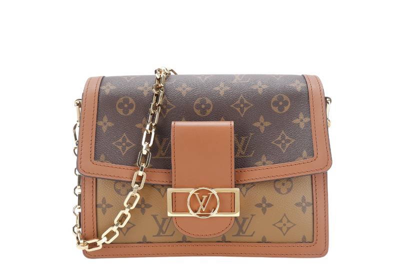 LOUIS VUITTON M44391 DAUPHINE MM MONOGRAM REVERSE GOLD HARDWARE WITH DUST COVER