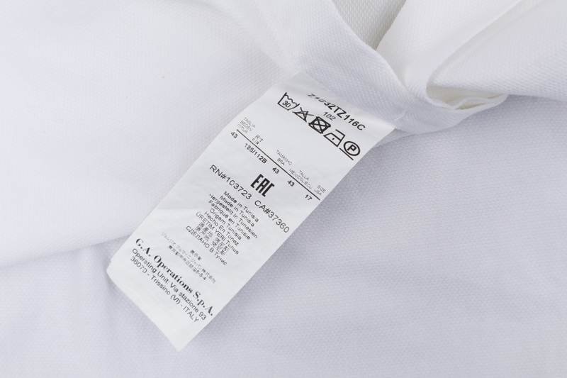 EMPORIO ARMANI MEN WHITE SHIRT WITH COLLAR SIZE 43/17