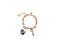 Louis Vuitton Enamel Lock & Key Charm Bracelet