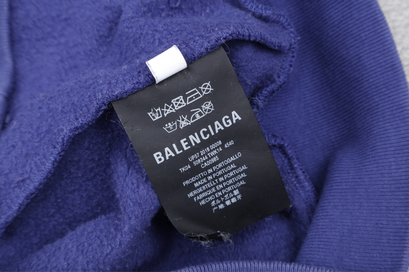 BALENCIAGA POLITICAL CAMDAIGN BLUE HOODIE KIDS SIZE 8