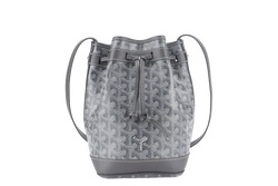GOYARD BUCKET BAG GREY GOYARDINE WITH DUST COVER