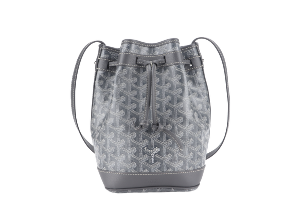 GOYARD BUCKET BAG GREY GOYARDINE WITH DUST COVER