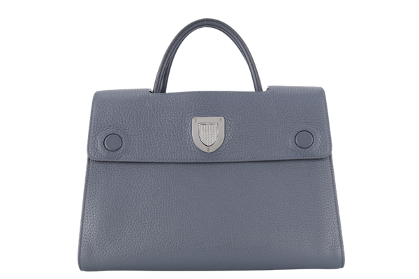 CHRISTIAN DIOR DIOREVER GREY CALFSKIN SILVER HARDWARE WITH CARD, STRAPS AND NO DUST COVER