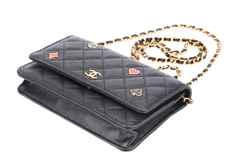 CHANEL TIMELESS WALLET ON CHAIN (T7PPxxxx) GOLD HARDWARE WITH DUST COVER & BOX
