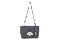 MULBERRY LILY BAG MINI BLACK LEATHER SILVER HARDWARE NO DUST COVER