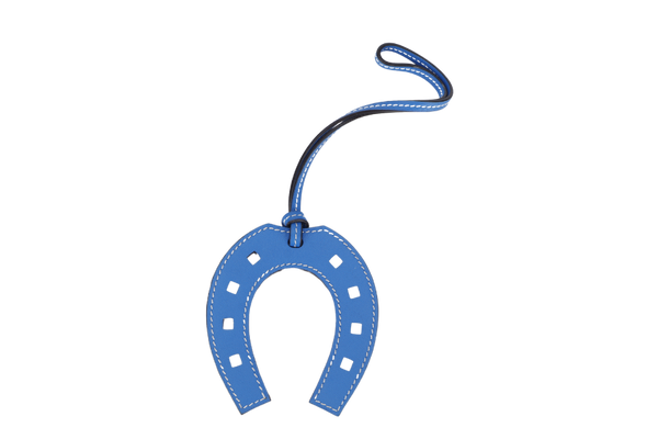 HERMES HORSE SHOE CHARM BLUE PARADISE