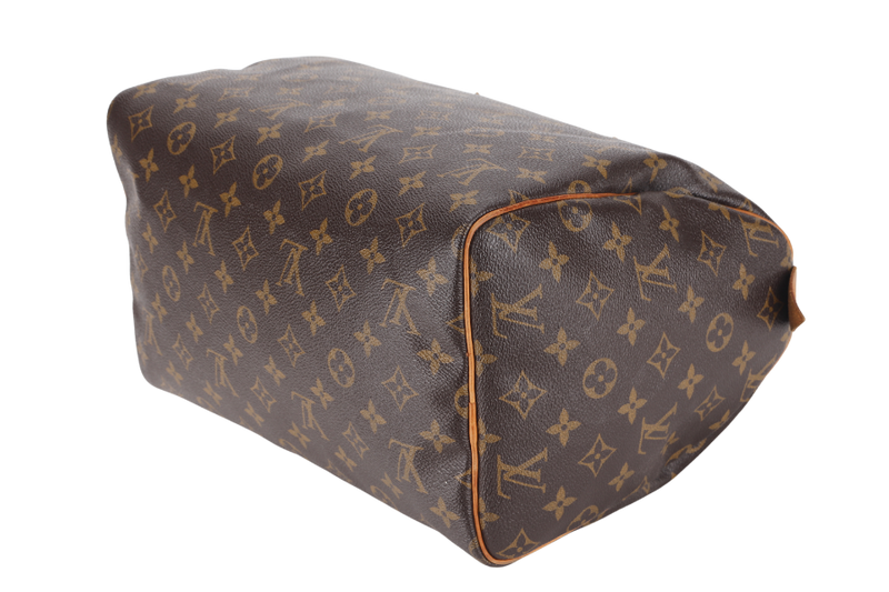 LOUIS VUITTON SPEEDY 30 MONOGRAM CANVAS GOLD HARDWARE WITH PADLOCK, NO KEYS & DUST COVER