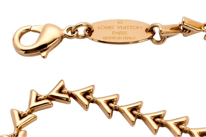 Louis Vuitton Essence V Bracelet, Gold Color