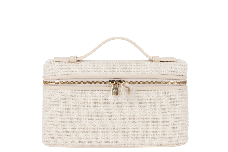 LORO PIANA EXTRA POCKET L19 COTTON LINEN NATURAL LOTUS ROOT (B4BB) WITH STRAP, DUST COVER AND BOX