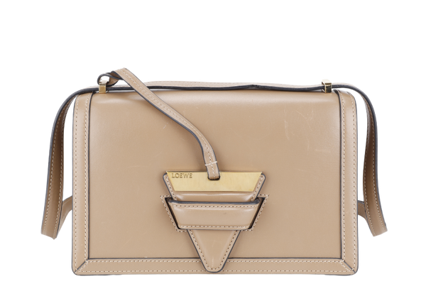 LOEWE BARCELONA MEDIUM BROWN LEATHER CALF LEATHER GOLD HARDWARE NO DUST COVER