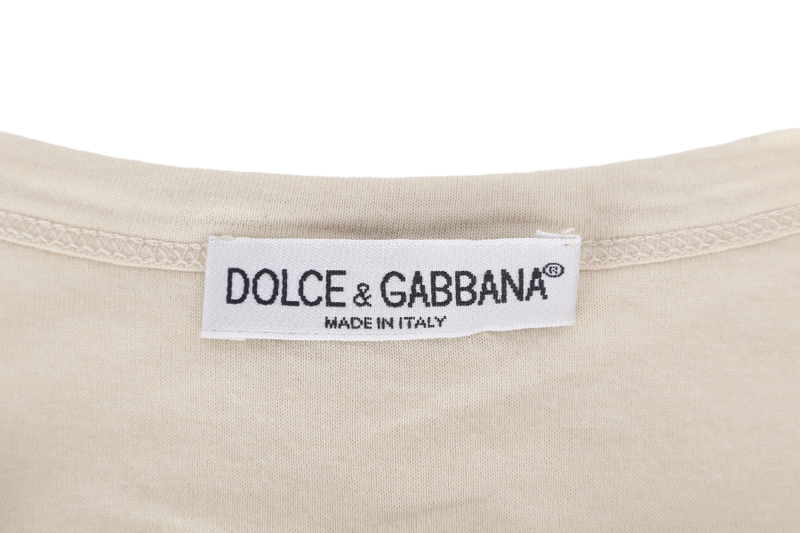 DOLCE & GABBANA CROSS RED BIDDING T-SHIRT 50