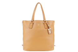 PRADA MUSTARD VITELLO DAINO LEATHER TOTE BAG NO CARD NO DUST COVER