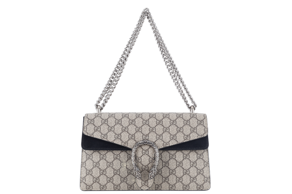 GUCCI DIONYSUS SHOULDER BAG MEDIUM CANVAS SILVER HARDWARE NO DUST COVER