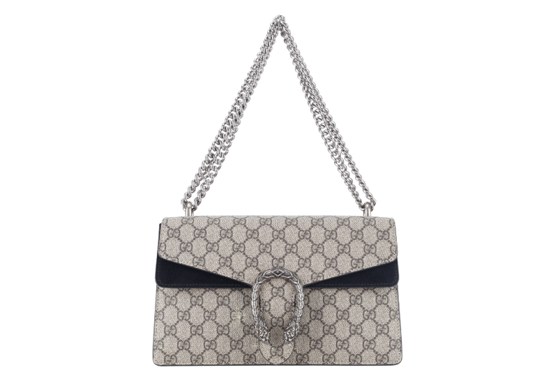 GUCCI DIONYSUS SHOULDER BAG MEDIUM CANVAS SILVER HARDWARE NO DUST COVER