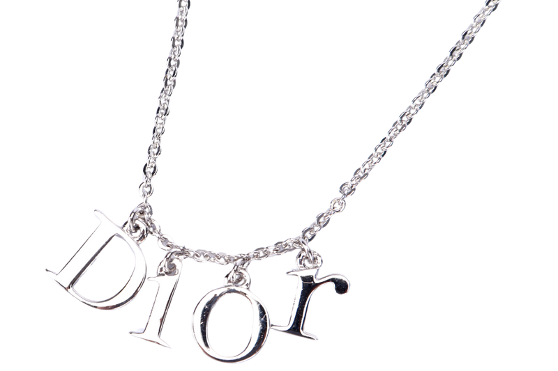 Christian Dior Silver Dior Initials Necklace, L 36cm, no Box