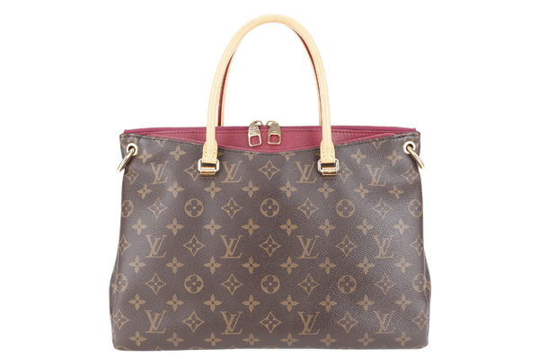 LOUIS VUITTON PALLAS MM MONOGRAM CERISE INTERIOR CANVAS GOLD HARDWARE WITH STRAPS AND DUST COVER