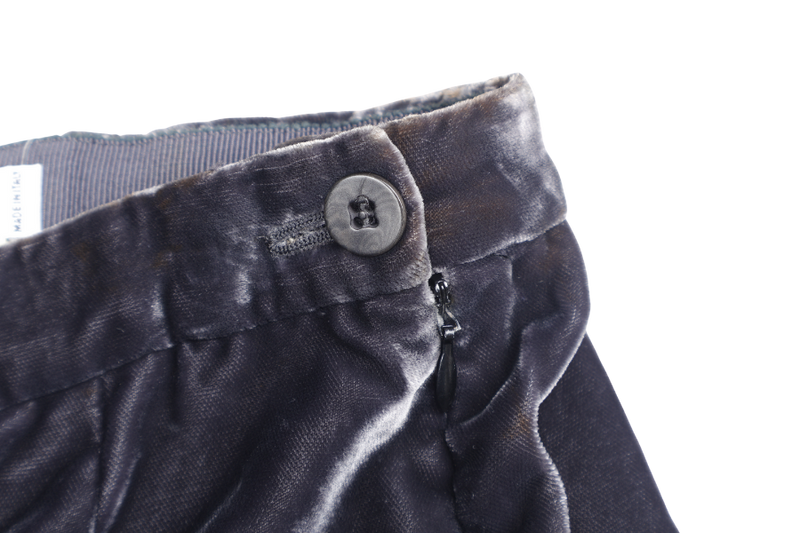 MANI GREY VELVET PANT