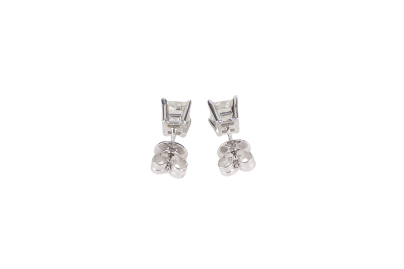 DIAMOND EARRINGS 18K WG 1.5G
