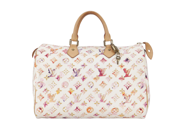 LOUIS VUITTON SPEEDY 35 WATERCOLOR AQUARELLE MONOGRAM CANVAS NO DUST COVER