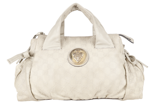 GUCCI GG GUCCISIMA SHOULDER BAG BEIGE LEATHER GOLD HARDWARE NO DUST COVER