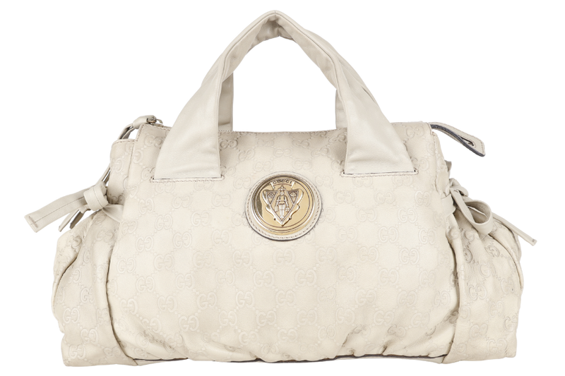 GUCCI GG GUCCISIMA SHOULDER BAG BEIGE LEATHER GOLD HARDWARE NO DUST COVER