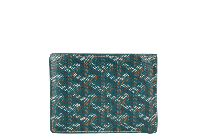 GOYARD VICTOIRE 8CC BI-FOLD WALLET GREEN GOYARDINE NO DUST COVER