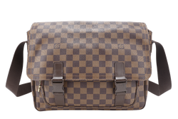 LOUIS VUITTON N51125 MELVILLE MESSENGER BAG DAMIER EBENE CANVAS GOLD HARDWARE NO DUST COVER