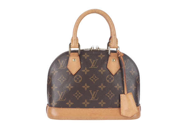 LOUIS VUITTON ALMA BB (M46990) MONOGRAM CANVAS GOLD HARDWARE WITH STRAPS, KEYS&LOCK AND DUST COVER