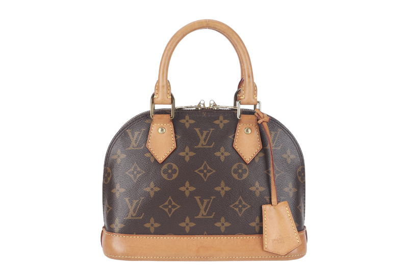 LOUIS VUITTON ALMA BB (M46990) MONOGRAM CANVAS GOLD HARDWARE WITH STRAPS, KEYS&LOCK AND DUST COVER