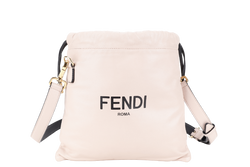 FENDI PACK DRAWSTRING IN PINK LAMBSKIN GOLD HARDWARE WITH STRAPS WITH DUST COVER