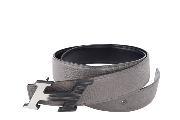 HERMES H BUCKLE GREY TOGO BELT STAMP Z (YEAR 2021) WITH DUST COVER AND BOX