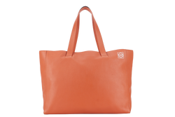 LOEWE ANAGRAM EAST WEST 38 ORANGE LEATHER SILVER HARDWARE NO DUST COVER