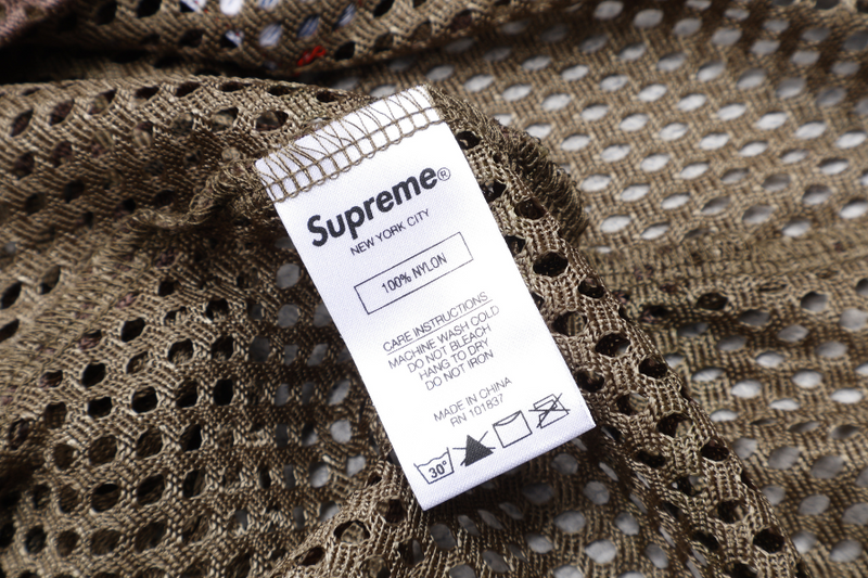 SUPREME MESH BASEBALL TOP CAMO GREEN